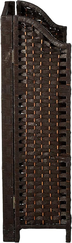 Oriental Furniture 33" Natural Fiber Shelving Unit - Mocha - LeafyLoom