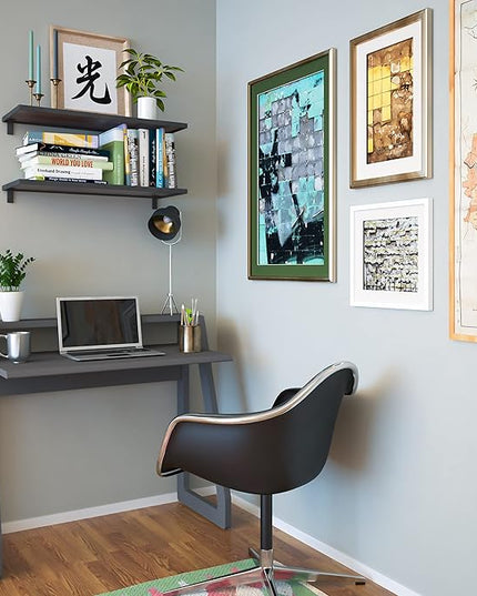 Computer Desk for Bedroom, Office & Small Spaces - Writing Desk Ideal for Students, Kids, Adults - Modern Design Compact Desk with Display Shelf - LeafyLoom