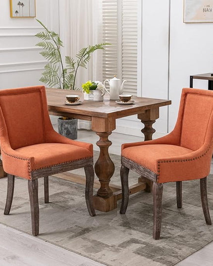 NicBex Haerin-SD-00086-LWJ Dining Chairs, 22.8"x20.8"x35.4", Orange - LeafyLoom