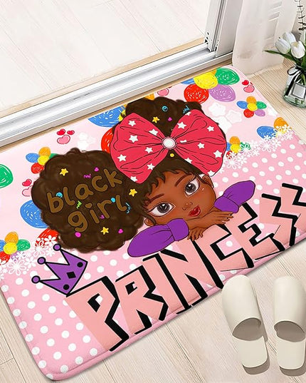 Black Girls for Bedroom Girls Room Rug African American Girls Rugs Bedroom Decor Rugs Princess Room Decor Rugs for Teen Girls Living Room Soft Floor Rugs, Pink, 2'×3' - LeafyLoom