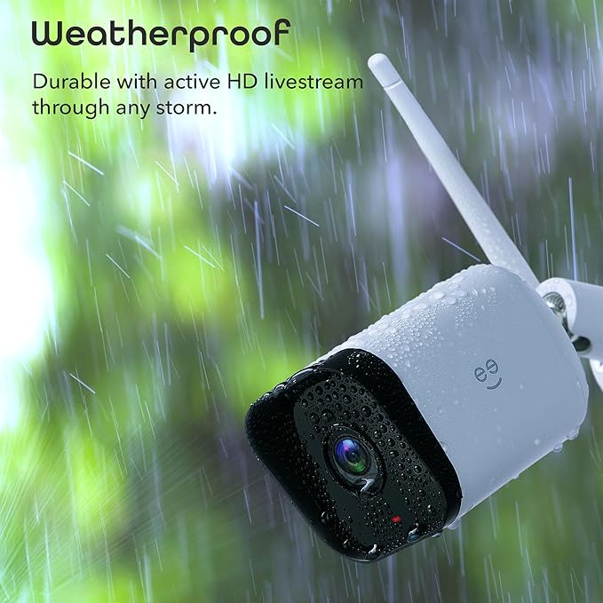 Geeni Hawk 3 Outdoor Security Camera, 1080p HD, Weatherproof, Motion Detection, Night Vision, Two-Way Audio, Cloud & MicroSD Storage, Alexa & Google Assistant Compatible, Wi-Fi, 2-Pack Geeni