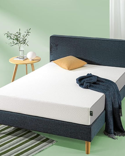 ZINUS Cooling Essential Foam Bed Mattress Conventional, King, White - LeafyLoom