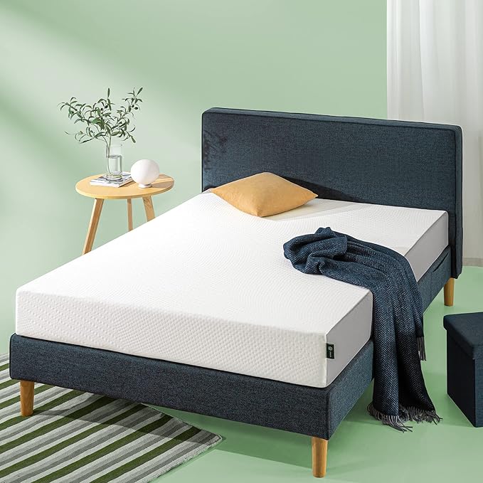 ZINUS Cooling Essential Foam Bed Mattress Conventional, King, White - LeafyLoom