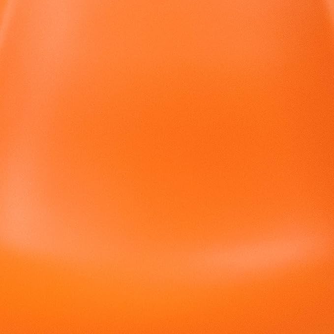 Flash Furniture Elon Series Orange Plastic Chair with Wooden Legs - LeafyLoom