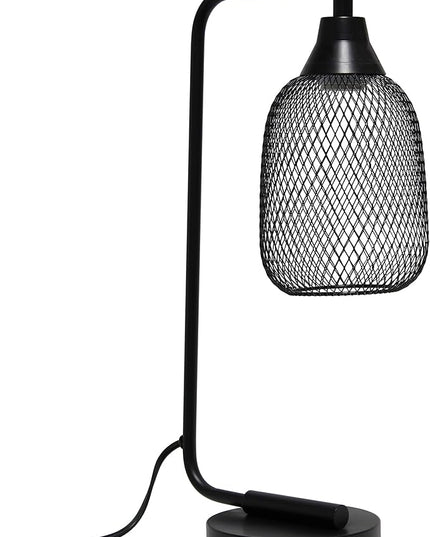 Elegant Designs LD1060-BLK Mesh Wire Table Lamp, Matte Black - LeafyLoom
