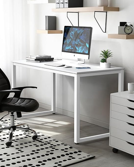 SHW 48" Home Office Computer Desk, 24" Deep, White - LeafyLoom