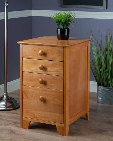 Winsome Studio File Cabinet, Honey - LeafyLoom