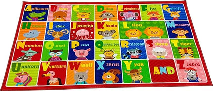 Kids Rug ABC Carpet Playmat City Life Extra Large Learn Have Fun Safe, Children's Educational, Multi Color Activity Centerpiece Play Mat! for Bedroom Playroom Tolddler Baby Play Area - LeafyLoom