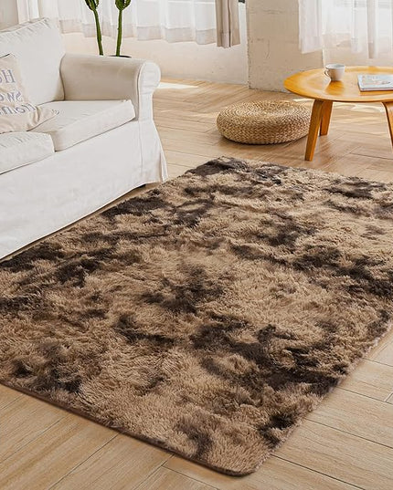 YOBATH Fluffy Area Rugs for Living Room - Shag Rug 5x7 Coffee Carpet, Shaggy Rugs for Girls Boys Bedroom, Furry Rugs for Baby Kids Room, Fuzzy Plush Rugs for Playroom Nursery Home Dorm - LeafyLoom