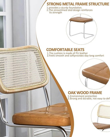 NicBex Haerin-SD-00286-LWJ Dining Chairs, 19.1"x20.1"x30.3", Brown - LeafyLoom