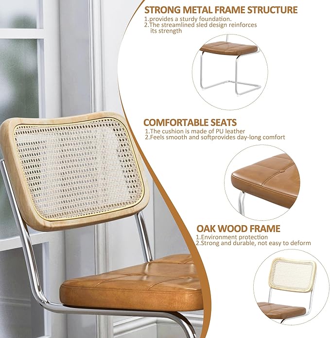 NicBex Haerin-SD-00286-LWJ Dining Chairs, 19.1"x20.1"x30.3", Brown - LeafyLoom