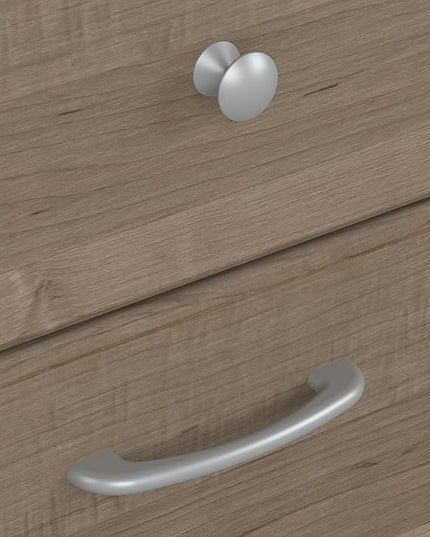 Bush Furniture Cabot 72W L Shaped Computer Desk with Drawers, Ash Gray - LeafyLoom