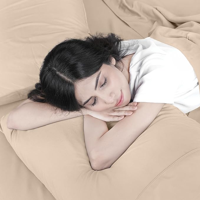 Utopia Bedding California King Bed Sheets Set - 4 Piece Bedding - Brushed Microfiber - Shrinkage and Fade Resistant - Easy Care (California King, Beige) - LeafyLoom