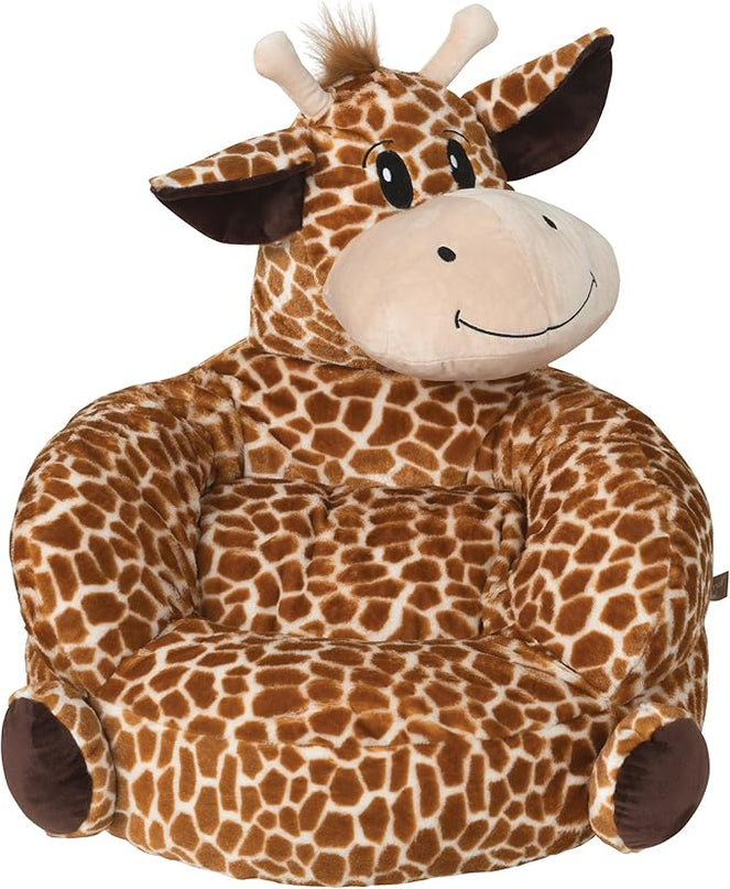 Trend Lab Giraffe Toddler Chair Plush Character Kids Chair Comfy Furniture Pillow Chair for Boys and Girls, 21 x 19 x 19 inches - LeafyLoom
