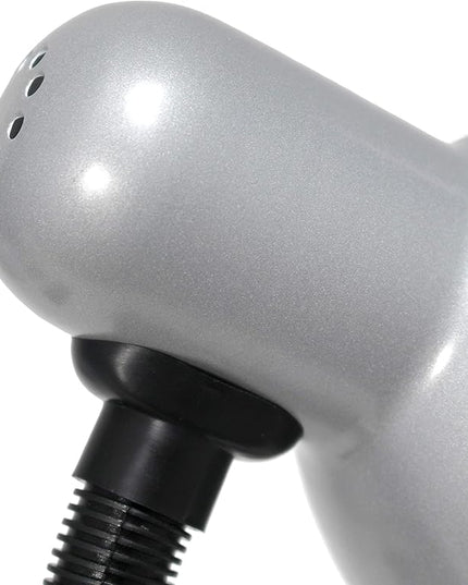 Simple Designs LD1003-SLV Basic Metal Desk Lamp with Flexible Hose Neck for Office, Living Room, Bedroom, College Dorm, Bookshelf, Silver - LeafyLoom