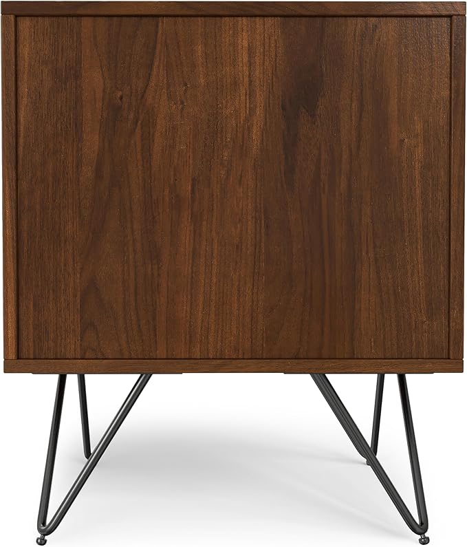 SIMPLIHOME Hunter Nightstand, 20 inch, Walnut - LeafyLoom