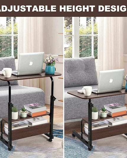 Office Desks for Home Study Desk Work Desk for Small Spaces Desk Computer Desk Stand Up Desks with Storage Portable Desk for Bedrooms Gaming Table Furniture Writing 31.5x15.7 Inch Brown - LeafyLoom