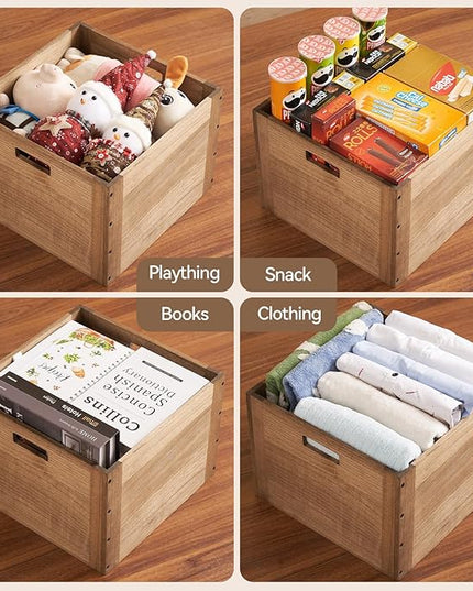 KIRIGEN Modular Open Storage Cube F26-DBR - LeafyLoom