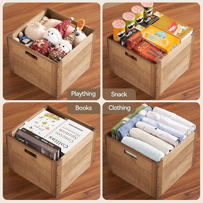 KIRIGEN Modular Open Storage Cube F26-DBR - LeafyLoom