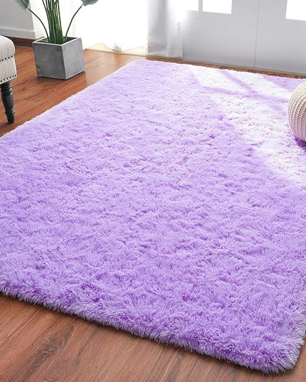 Softlife Ultra Soft Fluffy Area Rugs for Bedroom, Girls and Boys Room Kids Room Nursery Large Rug, 5.3 x 7.6 Feet Shaggy Fur Indoor Plush Modern Floor Carpet for Living Room Christmas Decor, Purple - LeafyLoom