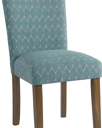HomePop Parsons Classic Upholstered Accent Dining Chair, Teal (Set of 2) - LeafyLoom