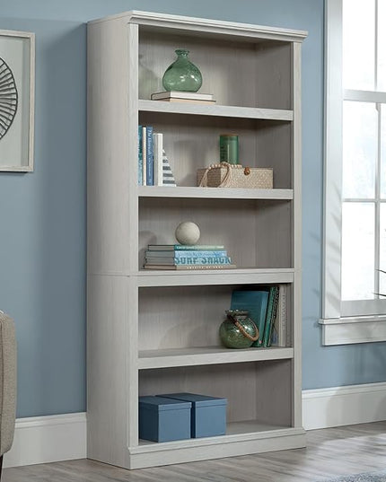 Sauder Miscellaneous Storage 5-Shelf Display Bookcase, Glacier Oak Finish - LeafyLoom