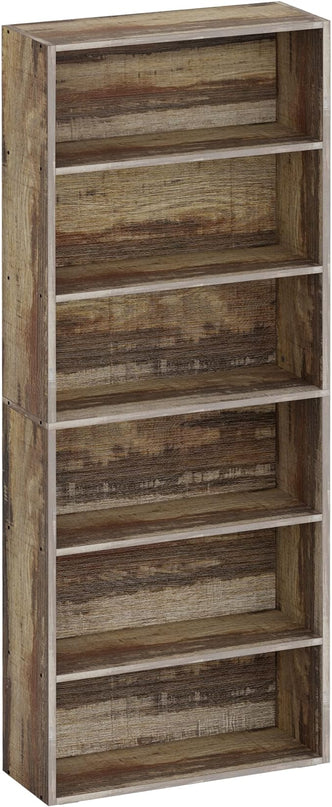 IRONCK Bookshelves and Bookcases Floor Standing 6 Tier Display Storage Shelves 70in Tall Bookcase Home Decor Furniture for Home Office, Living Room, Bed Room - LeafyLoom