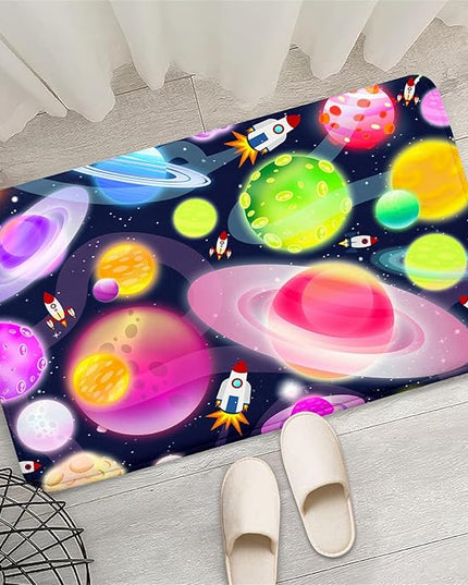 Solar System Rug - Space Rug Galaxy Area Rugs for Kids Bedroom Kids Play Rug Outer Space Carpet Space Rug for Boys Room Planet Carpet for Kids Space Themed Bedroom Decor,2'×3' - LeafyLoom