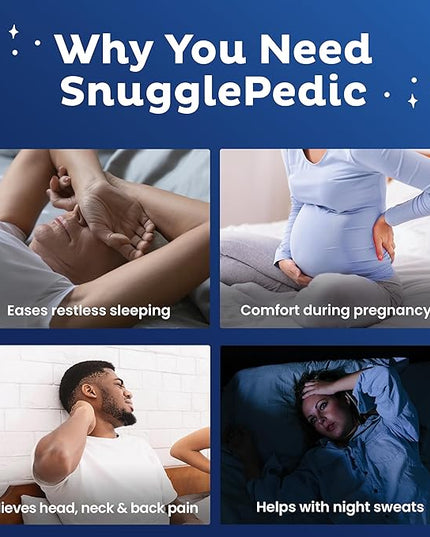 Snuggle-Pedic Body Pillow for Adults, Cozy Comfort Down Alternative Pregnancy Pillows - Soft, Supportive, Breathable Side Sleepers Maternity Pillow - Long Cuddle Pillow for Bed, 20x54 Full Body Pillow - LeafyLoom