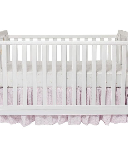Suite Bebe Celeste 3 in 1 Convertible Island Crib, Wood and Acrylic, White - LeafyLoom