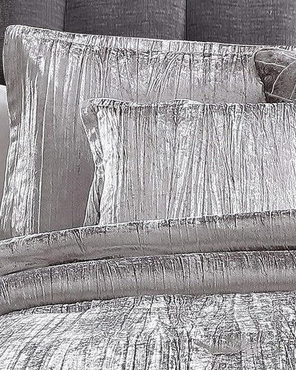 Riverbrook Home Turin Comforter Set, King, Silver, 7 Piece Set - LeafyLoom