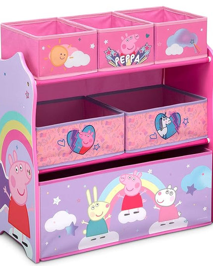 Delta Children Design & Store 6 Bin Toy Storage Organizer, Peppa Pig - LeafyLoom