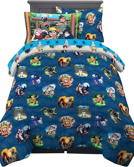 Naruto Anime Bedding Super Soft Comforter And Sheet Set With Sham, 5 Piece Twin Size, By Franco - LeafyLoom