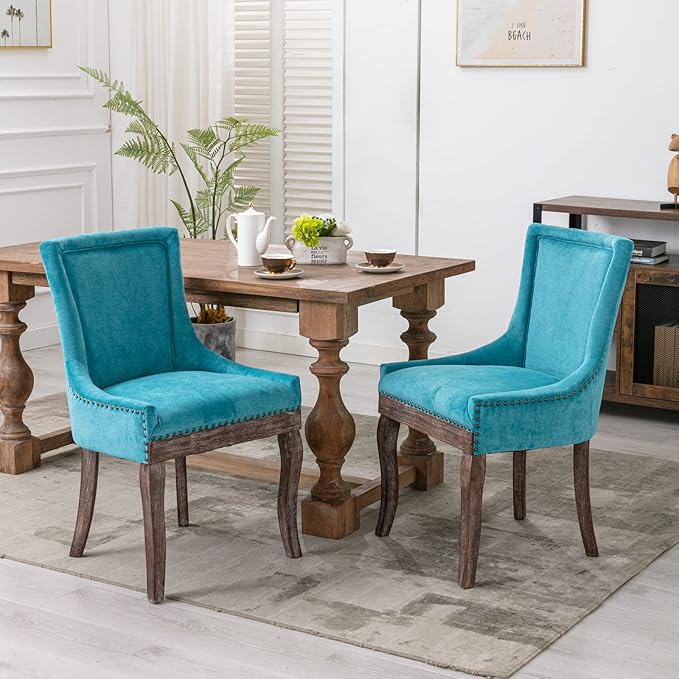 NicBex Haerin-SD-00085-LWJ Dining Chairs, 22.8"x20.8"x35.4", Blue - LeafyLoom