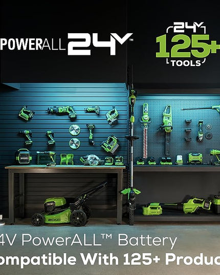 Greenworks 48V (2 x 24V) Cordless Axial Leaf Blower (125 MPH / 515 CFM / 125+ Compatible Tools), (2) 2.0Ah Batteries and Dual Port Charger Included - LeafyLoom