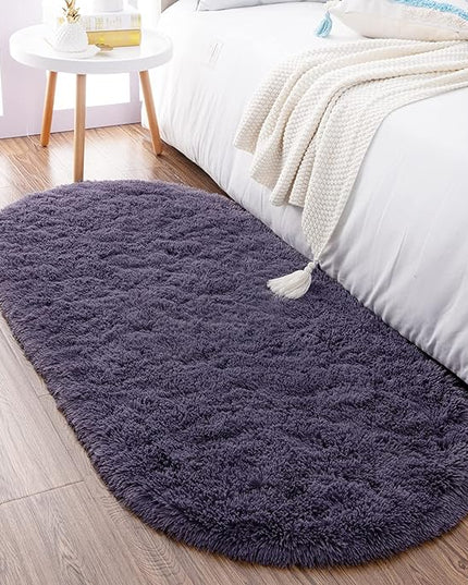 Noahas Ultra Soft Fluffy Bedroom Rugs Kids Room Carpet Modern Shaggy Area Rugs Home Decor 2.6' X 5.3', Taro Purple - LeafyLoom
