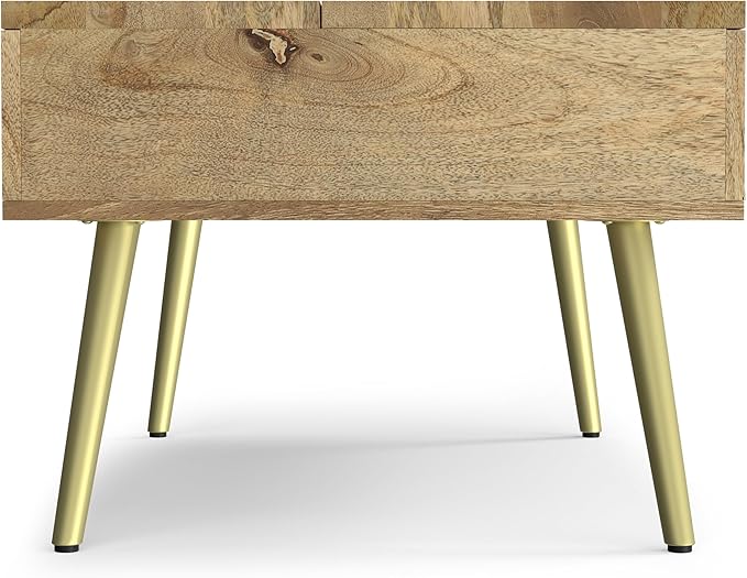 SIMPLIHOME Jager Lift Top Coffee Table, 36 inch, Natural - LeafyLoom