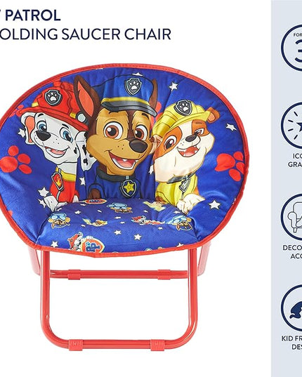 Idea Nuova Saucer Chair, Paw Patrol/Blue - LeafyLoom