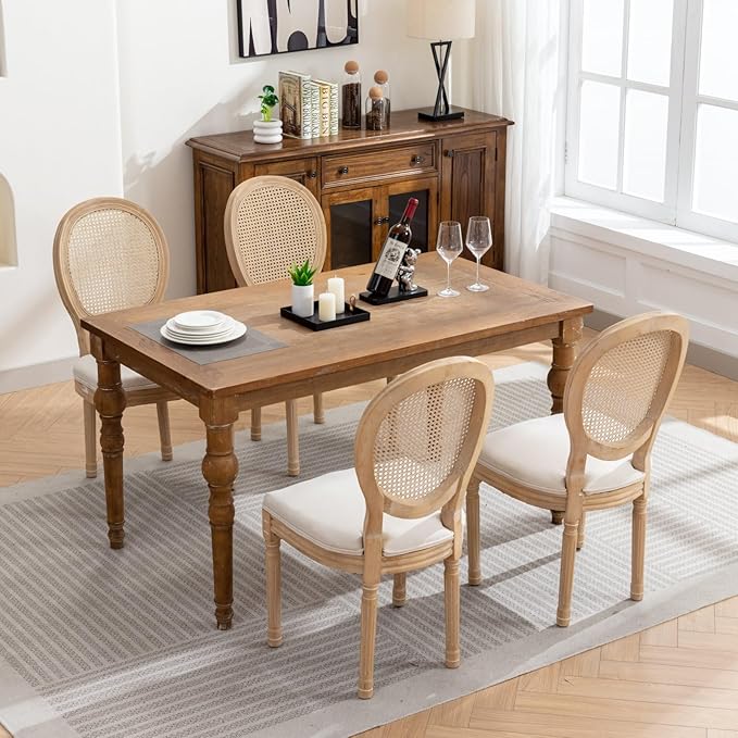 NicBex Haerin-SD-00124-LWJ Dining Chairs, 23"x19.3"x37.8", Beige - LeafyLoom