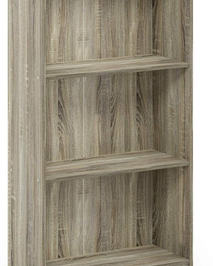 FURINNO Basic 3-Tier Bookcase Storage Shelves, Sonoma Oak - LeafyLoom