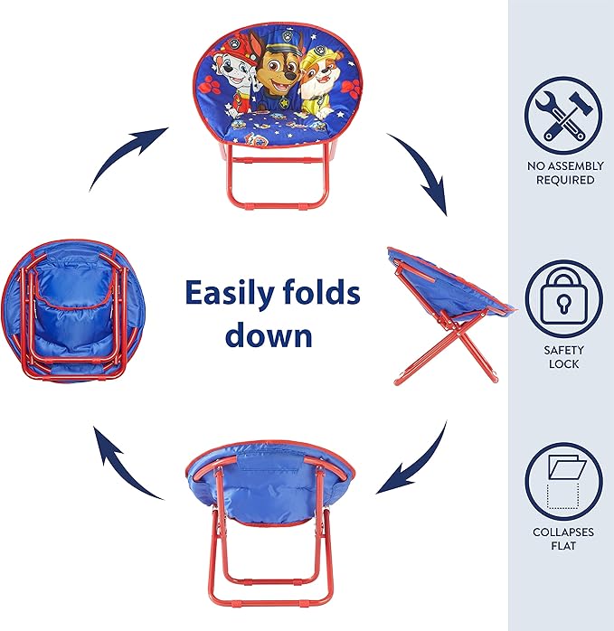 Idea Nuova Saucer Chair, Paw Patrol/Blue - LeafyLoom