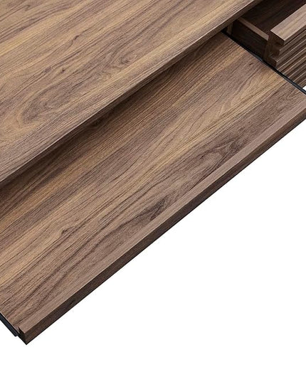 Modway Render Mid-Century Modern, Office Desk, Walnut - LeafyLoom