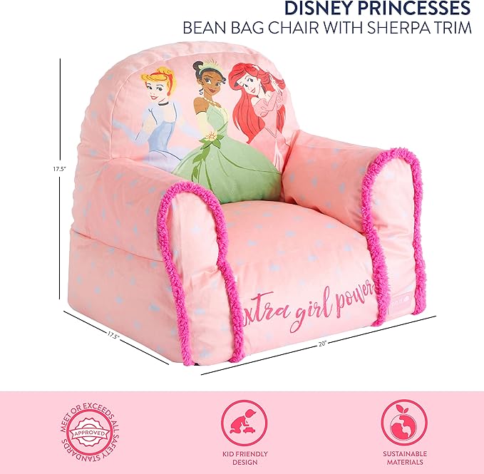 Idea Nuova Princess Bean Bag Sofa Chair, Large - LeafyLoom