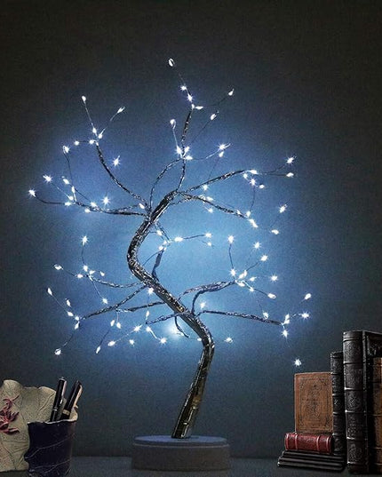 Bonsai Tree Light for Room Decor, Aesthetic Lamps for Living Room, Cute Night Light for House Decor, Good Ideas for Gifts, Home Decorations, Weddings, Christmas, Holidays and More (White, 108 LED) - LeafyLoom