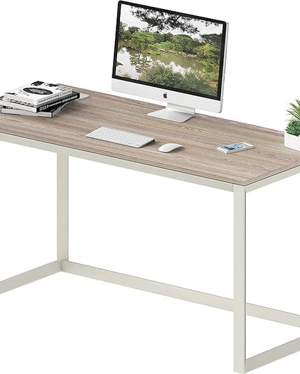 SHW 48" Home Office Computer Desk, 24" Deep, Oak - LeafyLoom