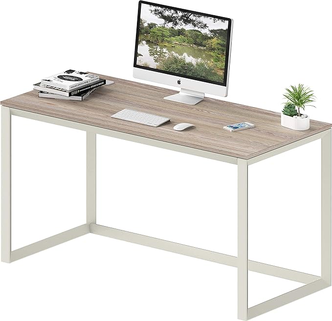 SHW 48" Home Office Computer Desk, 24" Deep, Oak - LeafyLoom