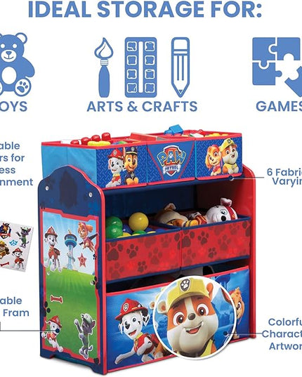 Delta Children Design & Store 6 Bin Toy Storage Organizer, Nick Jr. PAW Patrol - LeafyLoom