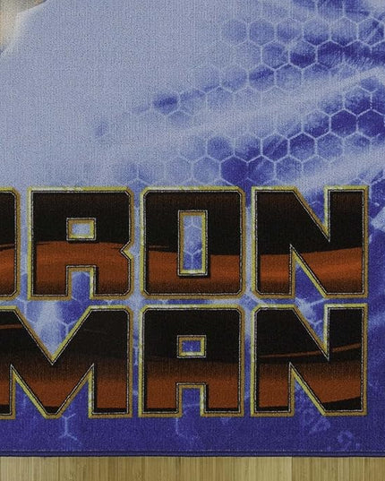 Gertmenian Marvel Rug Boys Childrens Bedroom Decor Kids Home Play Room Mat Bedding Area Carpet; 54x78 Large, Iron Man Superhero Navy Blue; 47329 - LeafyLoom