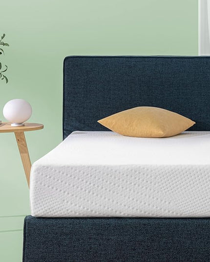 ZINUS Cooling Essential Foam Bed Mattress Conventional, Twin, White - LeafyLoom