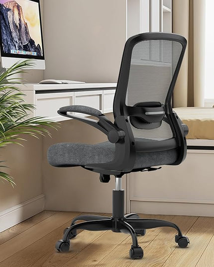 Office Chair, Ergonomic Desk Chair with Adjustable Lumbar Support, High Back Mesh Computer Chair with Flip-up Armrests-BIFMA Passed Task Chairs, Executive Chair for Home Office - LeafyLoom